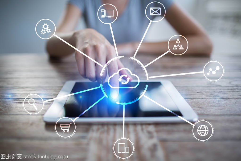 云技術。數據存儲。聯網和互聯網服務理念